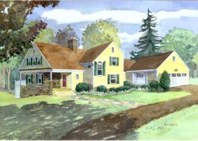 The Acadia house plan rendering