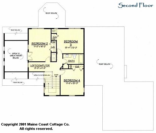 Acadia second floor plan