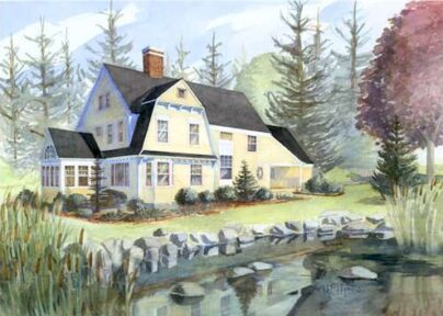 The Boothbay house plan rendering