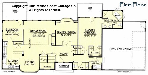 Damariscotta first floor plan