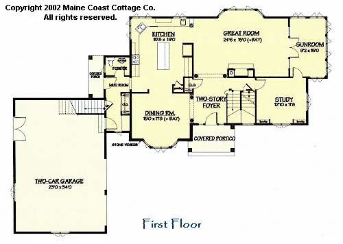 Edgecomb first floor plan