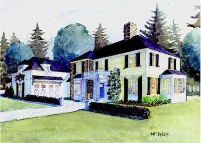 The Edgecomb house plan rendering