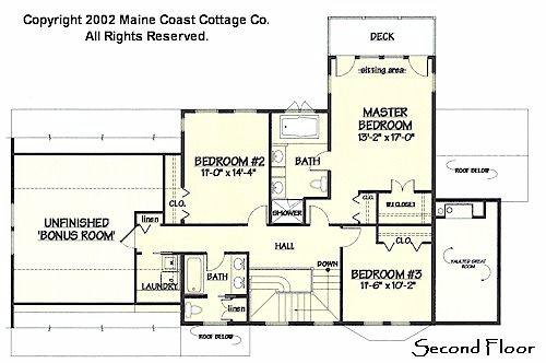 Goose Rocks second floor plan