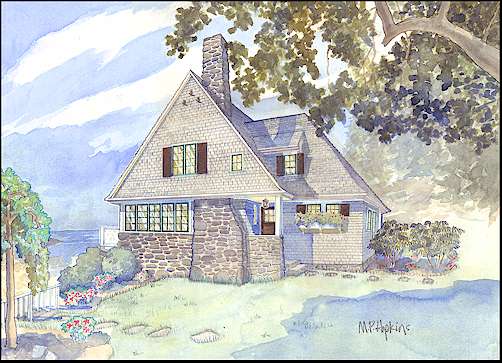Rendering of the The Harpswell cottage