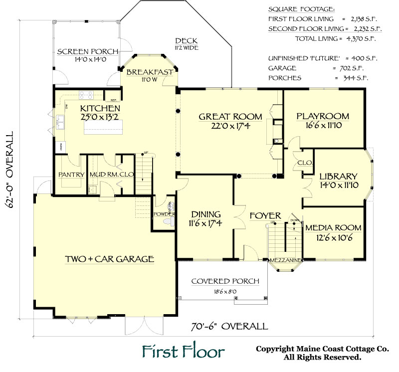 Islesboro first floor plan study
