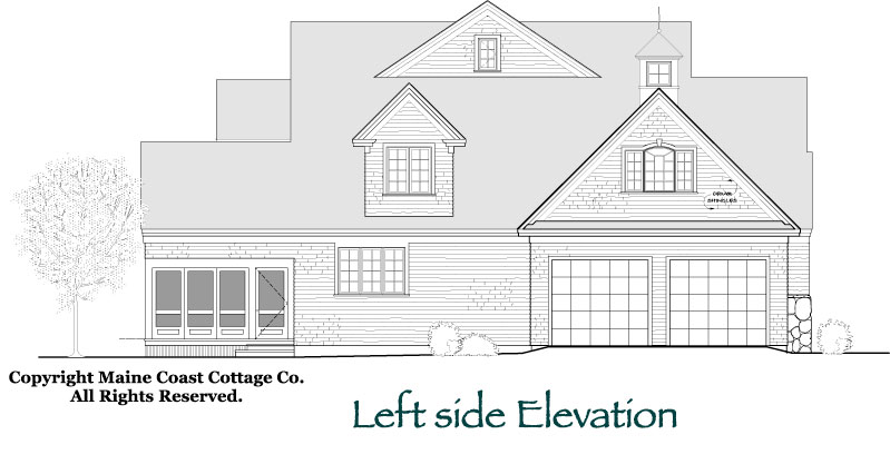Islesboro left side elevation study