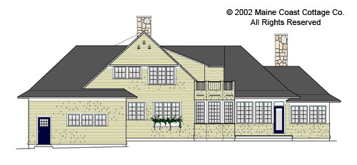 Kennebunkport rear elevation