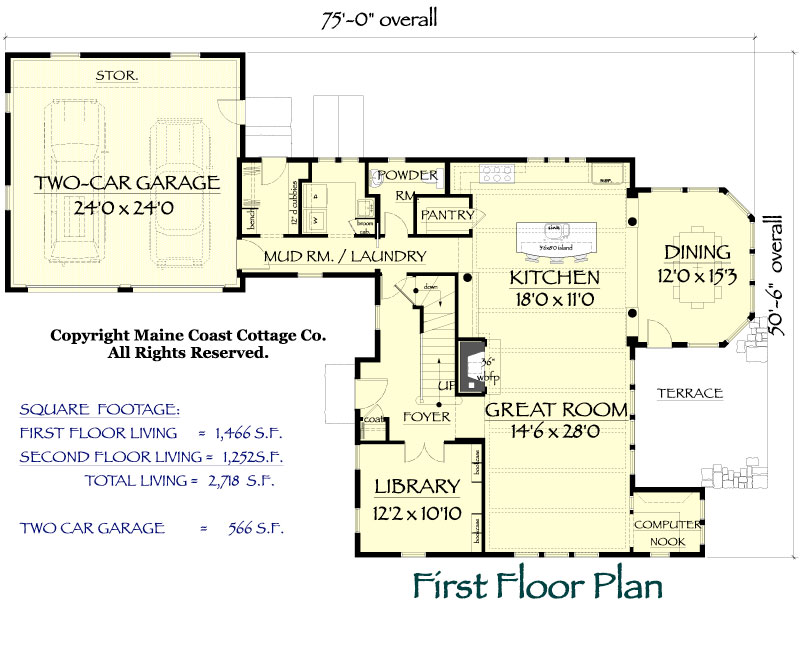 Land's End first floor plan study